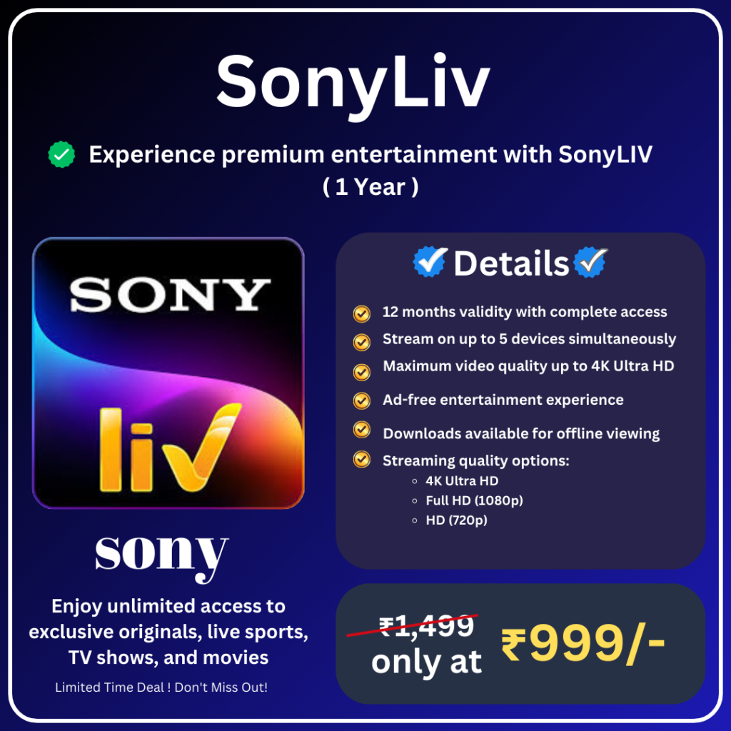 SonyLiv - Premium Subscriptions